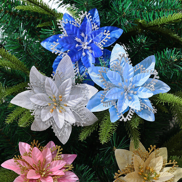 Flor Decorativa Navideña Simulada Premium