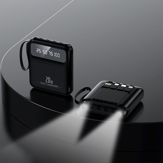 Batería Portátil 20000 mAh con Cable Integrado