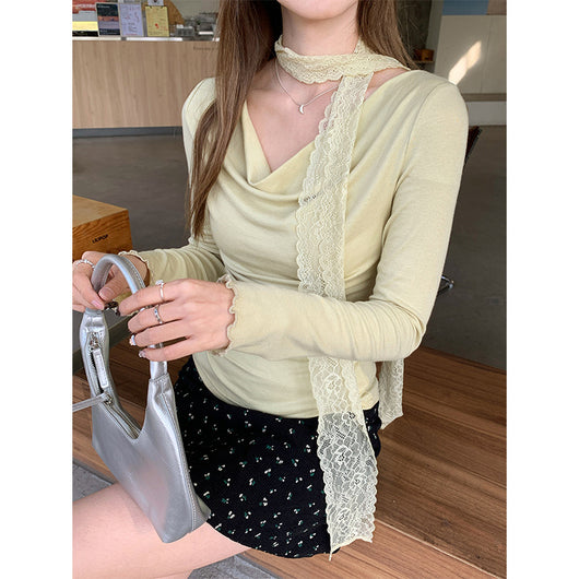Blusa Asimétrica de Manga Larga con Cintura Ajustada Reductora - Image 4