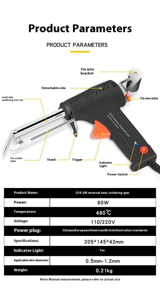 Kit Profesional de Soldadura con Pistola y Luz LED - Image 7