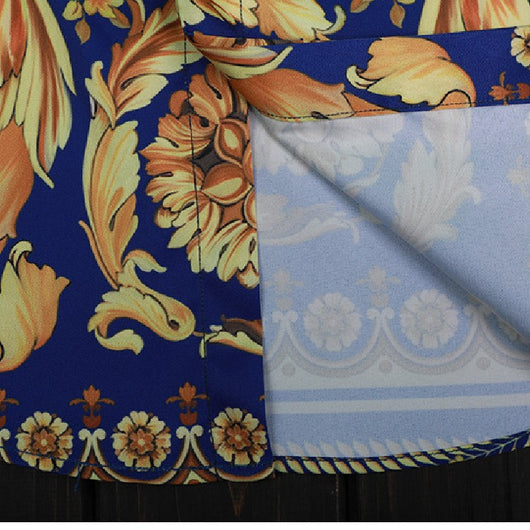Camisa Elegante Sin Planchado con Diseño Floral Simétrico - Estilo Real para Hombre - Image 2