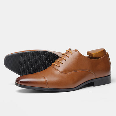 Zapatos Oxford Puntiagudos de Cuero Premium - Estilo Clásico Británico para Hombre - Image 7
