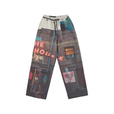 Pantalones Casuales Holgados con Diseño Graffiti - Image 10