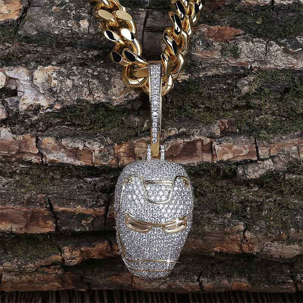 Collar Hip Hop con Dije Caricatura y Circones Brillantes