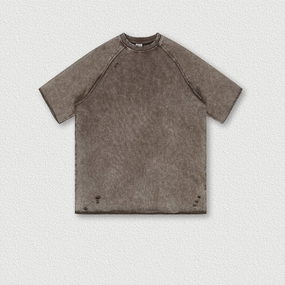 Playera Batik Desgastada de Algodón Terry para Hombre - Image 4