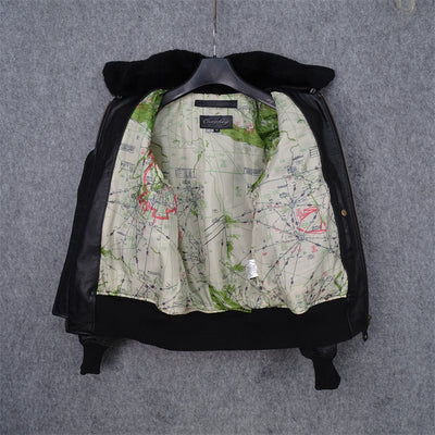 Chaqueta de Cuero Genuino con Cuello de Piel Desmontable - Image 10