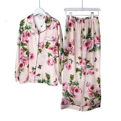 Pijama de Seda Estampado Talla Grande - Ropa de Casa Europea - Image 11