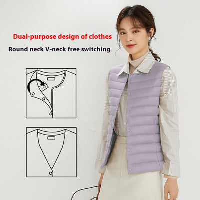 Chaleco Acolchado Ligero para Mujer - Cuello Redondo Cálido y Versátil - Image 13
