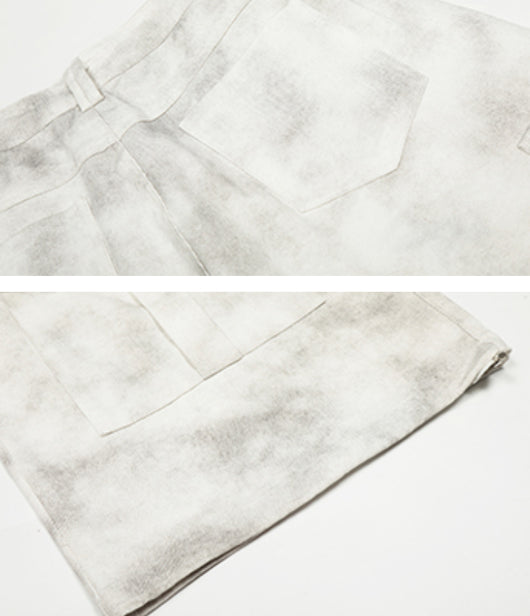 Overol Ancho Tie-dye Desgastado de Moda Vintage - Image 6