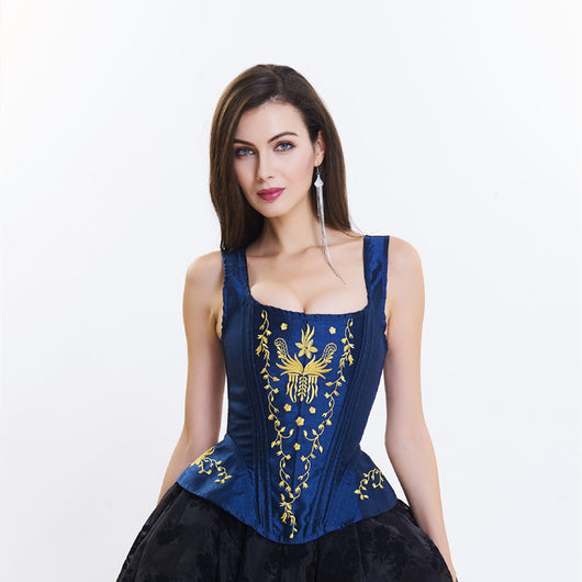 Blusa Elegante Estilo Chino con Bordados y Cierre de Cintura