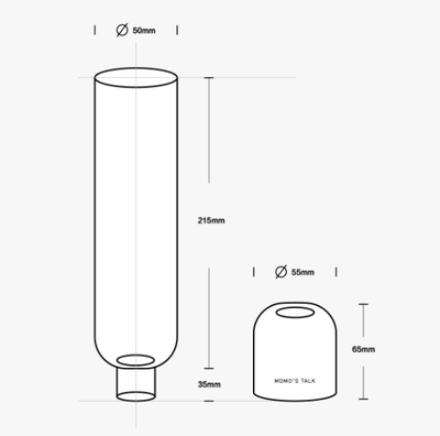 Florero de Vidrio Transparente con Base de Mármol - Diseño Moderno Minimalista - Image 3