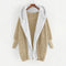 Cardigan Reversible de Terciopelo Doble Cara con Capucha para Mujer