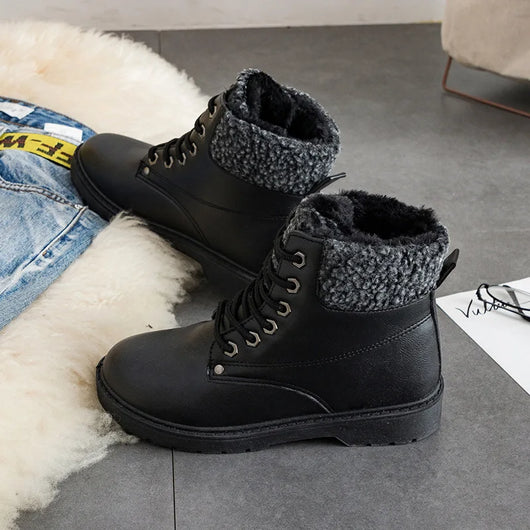 Botas de Nieve Térmicas con Cordones de Algodón - Image 9