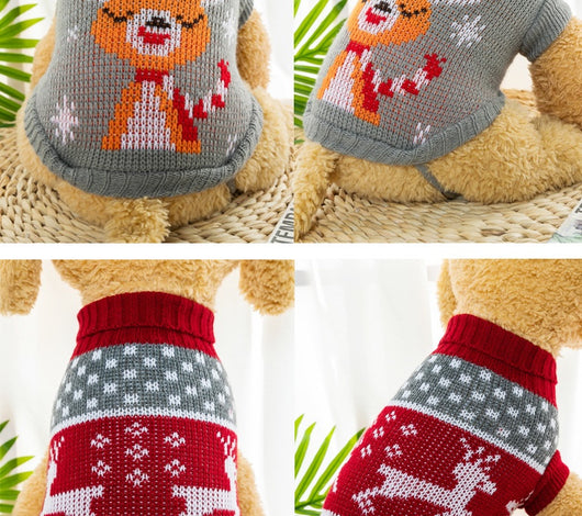 Suéteres Tejidos para Mascotas - Ropa de Otoño e Invierno para Bichón Frisé y Corgi - Image 22