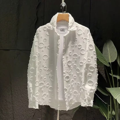 Camisa Casual Hip-hop Retro para Hombre - Estilo Versátil Primavera Otoño - Image 5