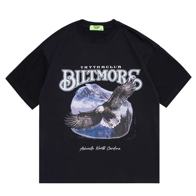 Playera Holgada de Hip-hop Americana para Parejas - Image 5
