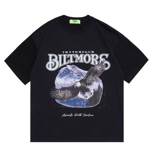 Playera Holgada de Hip-hop Americana para Parejas - Image 5
