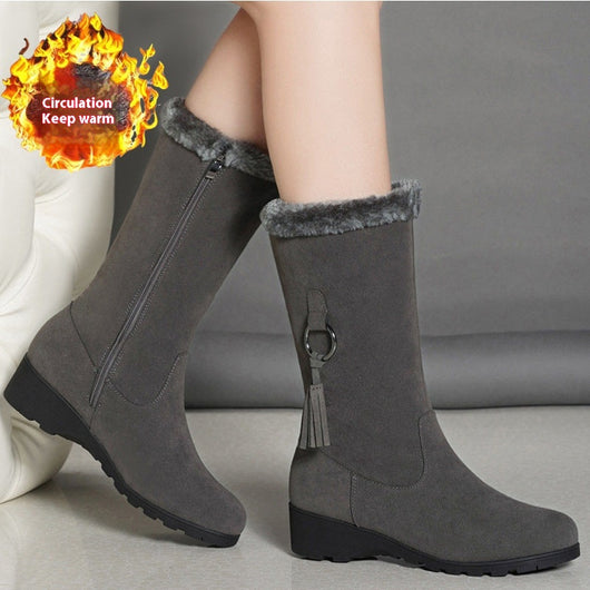 Botas Martin Forradas en Lana Sintética con Peluche Largo - Otoño Invierno - Image 4