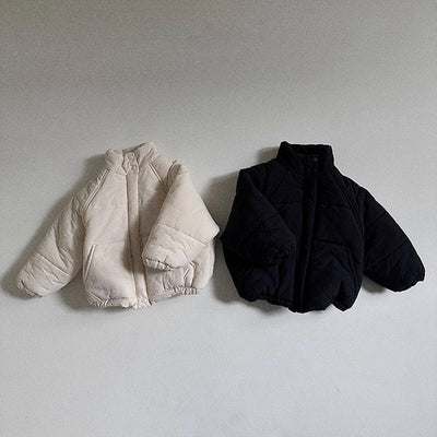 Cardigan Corto Acolchado Estilo Coreano para Niños y Niñas - Cuello Alto Moda Otoño Invierno - Image 15