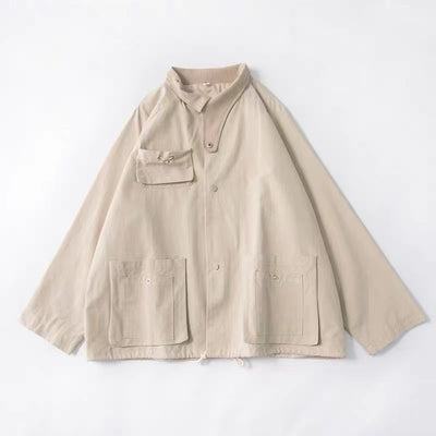 Chaqueta Casual Suelta de Solapa para Hombre - Manga Larga Estilo Street - Image 4