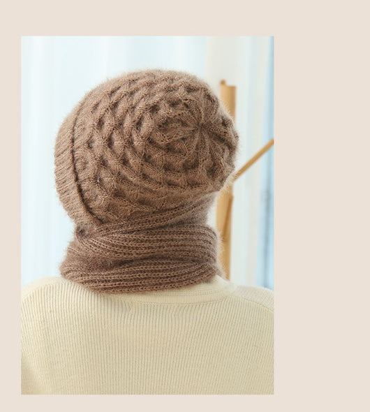Gorro y Bufanda Tejida Doble Capa Acolchada - Abrigo Cálido en Lana - Image 16