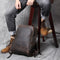Mochila de Cuero Genuino Estilo Retro para Hombre
