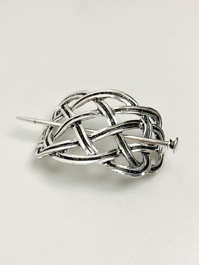 Pasador Vikingo Trenzado en Metal - Diseño Celta Vintage - Image 3