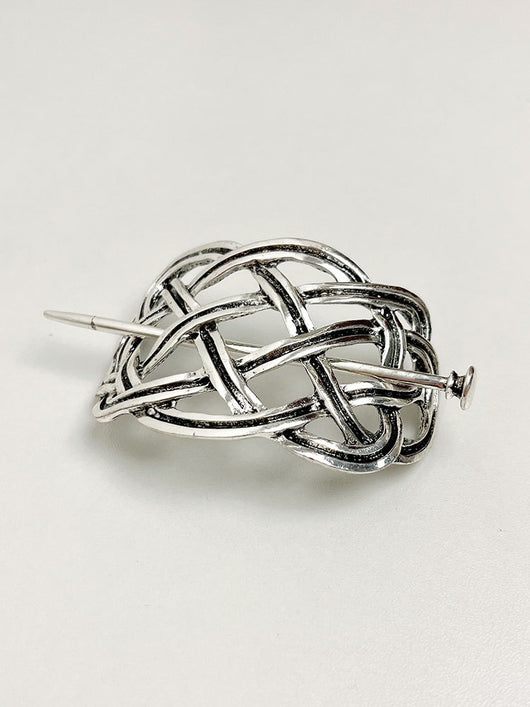 Pasador Vikingo Trenzado en Metal - Diseño Celta Vintage - Image 3