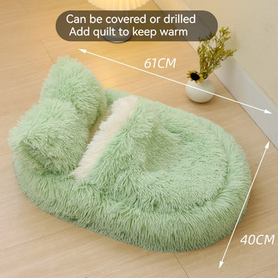 Cama Térmica Ovalada de Lana para Mascotas - Nido Acogedor Invierno - Image 4