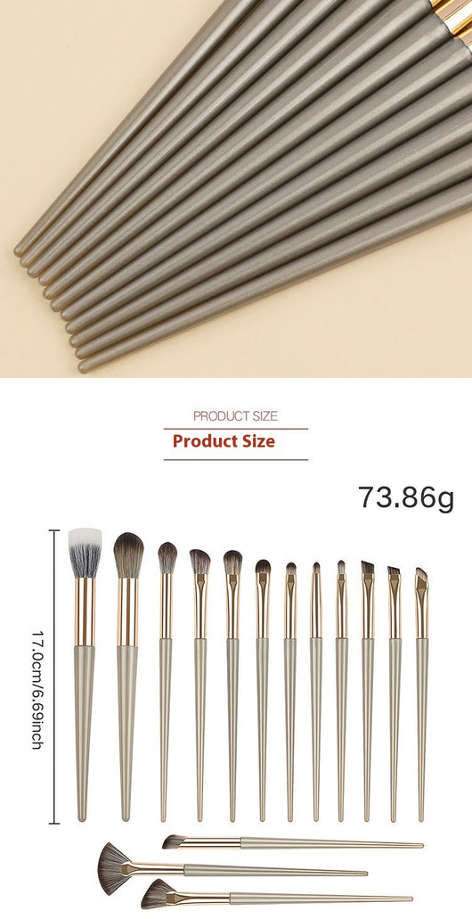 Set de 15 Brochas de Maquillaje Profesional con Flores Estampadas - Image 13