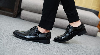 Zapatos de Vestir Puntiagudos para Hombre - Cuero Genuino Patrón Otoño - Image 14