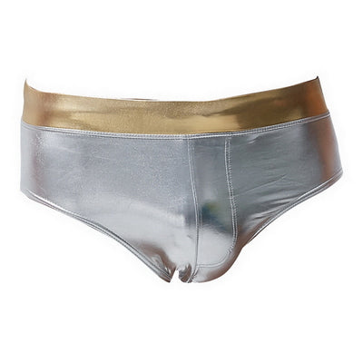 Bóxer de Baño Hombre Triángulos Dorado y Plata - Image 17