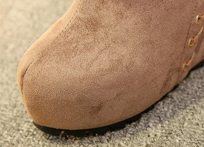 Botas Cortas de Cuña con Forro de Conejo Real para Mujer - Diseño Elevador - Image 15