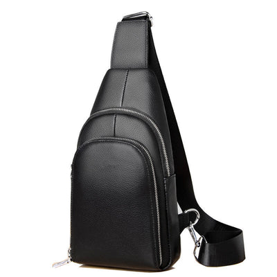 Mochila Bandolera de Cuero Suave - Bolso Diagonal Casual para el Pecho - Image 6