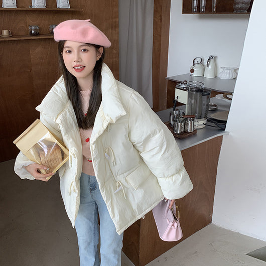 Chaqueta Acolchada Estilo Coreano con Cuello Alto para Mujer - Image 6