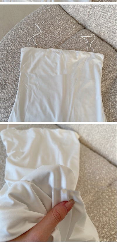 Vestido Ajustado con Pliegues y Tirantes Finos para Cadera - Image 11