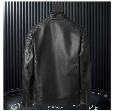 Chaqueta de Cuero PU para Hombre con Detalles de Cremallera - Image 9