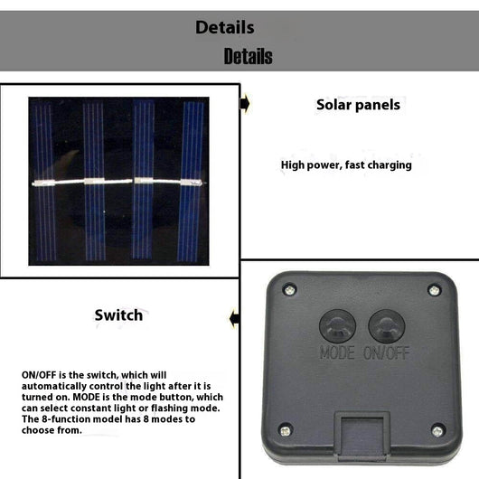 Guirnalda Solar de Cobre LED con 8 Funciones de Iluminación - Image 17