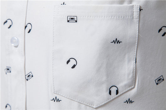 Camisa Estampada Blanca para Hombre - Diseño Moderno y Versátil - Image 12