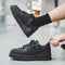 Zapatillas Deportivas Retro Plataforma Negras Estilo Americano