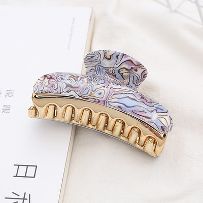 Pinza Acrílica para Cabello con Diseño a Rayas para Mujer - Image 12