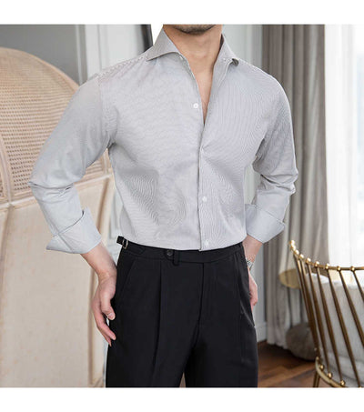 Camisa Slim Fit de Manga Larga para Hombre con Cuello en V - Línea Ejecutiva - Image 2