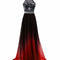 Vestido de Noche Elegante con Gradiente y Escote Halter