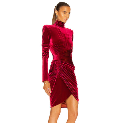 Vestido Fiesta Franela Manga Larga Ajustado para Mujer - Image 5