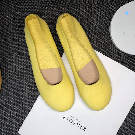 Zapatos Maternales Cómodos de Cuero Suave - Punta Redonda Transpirable - Image 10