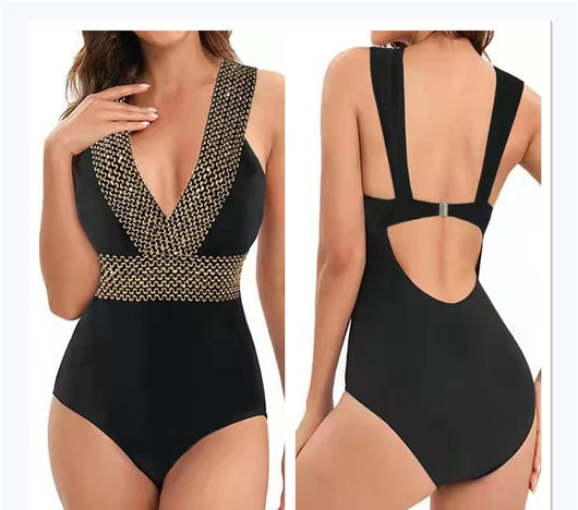 Traje de Baño Enterizo Negro Ajustado - Image 11