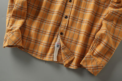 Camisa Retro de Algodón Lavado con Textura Gruesa - Image 12