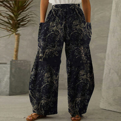 Pantalones Anchos de Algodón y Lino para Mujer - Image 4