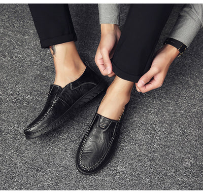 Zapatos de Cuero Casual Estilo Coreano para Hombre - Image 13