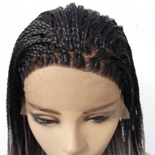 Peluca Afro Trenzada Doble Europe Lady Negro - Image 7